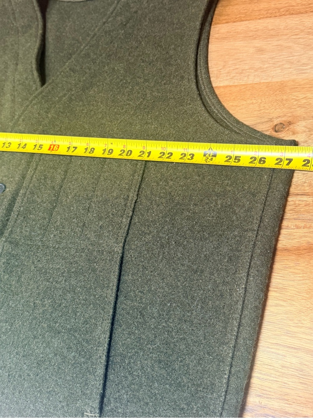 Vintage Filson MACKINAW WOOL VEST 3XL Olive Green - Picture 4 of 6